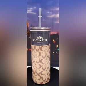 NWOT Fashion Coach purse tumbler.